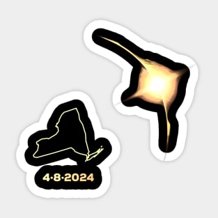 Solar Eclipse 2024 New York Sticker